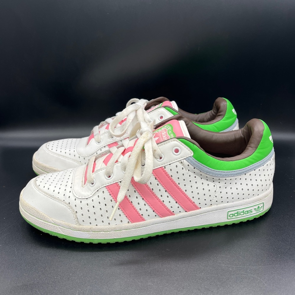 Vintage Adidas Pink And‎ Green Sneakers Men’s Size 12